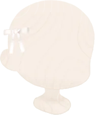 白いワンポイントリボンの画像