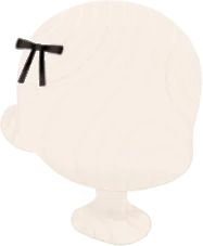 黒いワンポイントリボンの画像