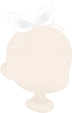 白いカチューシャリボンの画像