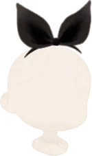 黒いカチューシャリボンの画像