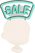 「SALE」の電飾の画像