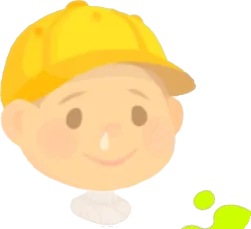 とある少年の被り物の画像