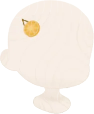 柚子のパッチン留めの画像