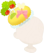 黄色い針山の帽子の画像