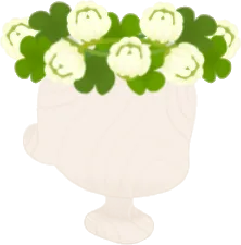 シロツメクサの花冠の画像