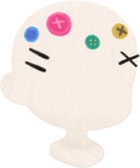 たっぷりボタンヘアアクセの画像