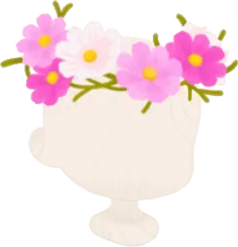コスモスの花冠の画像
