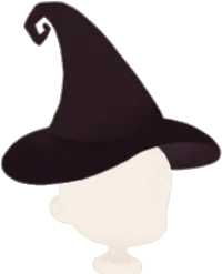 黒い魔女の帽子の画像