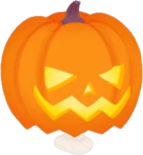 ハロウィンカボチャの被り物の画像