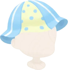 二色チューリップハットの画像