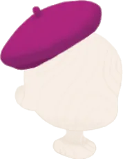 さっまいも色のモヘアベレー帽の画像