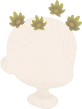 小花のヘアアクセの画像