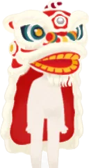 春節の舞獅頭の画像