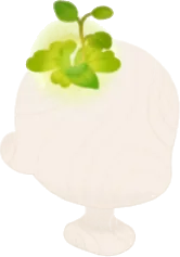 発光する苔草の画像