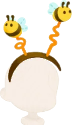 飛びまわるハチのカチューシャの画像