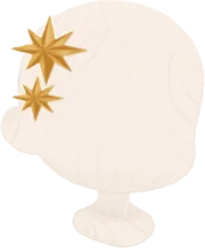 星の光を纏った髪飾りの画像