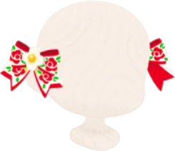 パチンとお花リボンの画像