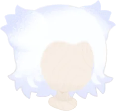 白いクマのぬいくるみの被りものの画像