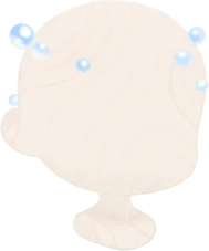 小粒パールの髪飾りの画像