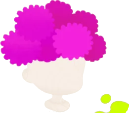 ピンク茂みの帽子の画像