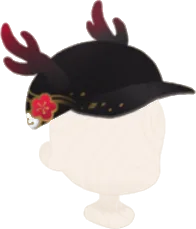 ツノ付きブラックキャップの画像