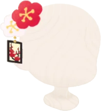 梅の花飾りの画像
