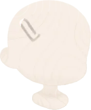 髪に留めたクリップの画像