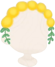 ミモザのヘッドドレスの画像