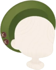 文学少女のベレー帽・緑の画像