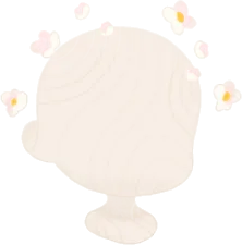 こぼれた白い花の画像