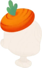 ホム用キャロットベレー帽の画像