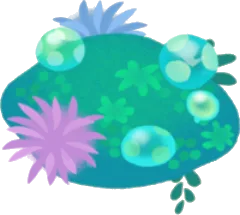小さなバブルプラントの茂みの画像