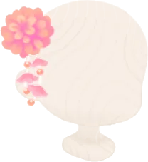 菊の花飾りの画像