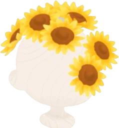 咲き誇るひまわりアレンジアクセの画像