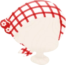 チェックの三角巾の画像