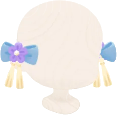 ちりめんの髪飾りの画像