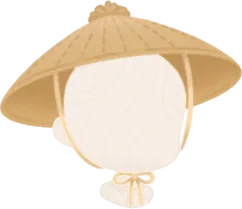 シンプルな角笠の画像