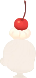 ホイップクリームとチェリーの画像