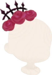赤薔薇のヘアアクセの画像