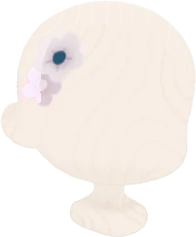 森で摘んだお花の髪飾りの画像