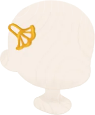 イチョウ型のヘアピンの画像