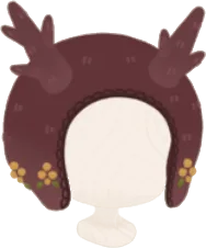 毛糸の枝角の帽子の画像