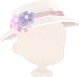 お花ビーズの手作り帽子の画像
