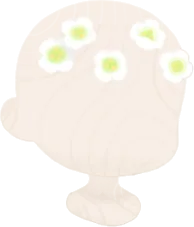 冬のお花の髪飾りの画像