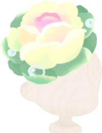 葉牡丹の髪飾りの画像