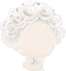 白薔薇のヘッドドレスの画像