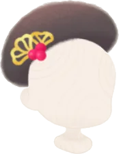 銀杏飾りのベレー帽の画像