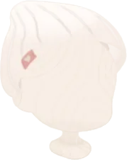 デートホワイトニット帽の画像