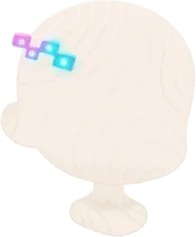 淡く光るヘアピンの画像