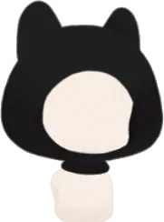 黒い猫のフードの画像